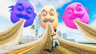 Franklin Found WORLD LONGEST ROAD To Colorful Motu Heads - INDIAN BIKE DRIVING 3D