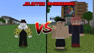 Jogo (Player) Vs Todo And Yuji Jujutsu Kaisen in Minecraft | Jujutsu Awakening Addon