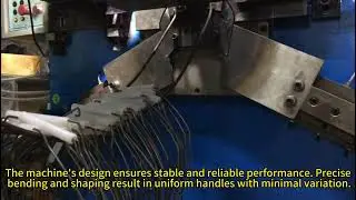 Metal wire bucket handle hook making machine/bucket handle forming machinery#wirebendingmachine