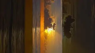 Offshore boat at sunrise off the east coast of Florida #boat #florida #sunrise #beach