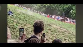 Flying Man. Worst EVER fall at Cheese Rolling Contest Brutal Fail of the Week. #ouch #fallguys