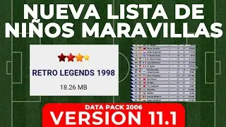 LISTA DE NI&Ntilde;OS PRODIGIOS O MARAVILLAS DEL DATAPACK 1998 EN WORLD SOCCER CHAMPS VERSION 11.1 