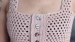 Cropped de croch&ecirc; com bot&otilde;es - Tutorial passo a passo completo - F&aacute;cil e r&aacute;pido  