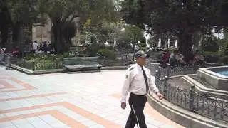 At the Parque Calderon in Cuenca, Ecuador