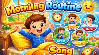 Morning Routine Song ☀️ | Getting Ready for School | Kids Daily Routine | Little Guru Kids