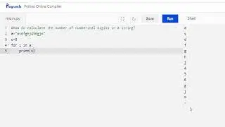 to calculate the number of digits in a string #python #interview #string