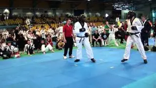 2015 TAGB Welsh Taekwondo Championships Jason Rowley vs Keanu Downer