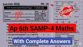 Ap 6th Class FA-4 Maths 💯 Real Question Paper-2025-26🔥
