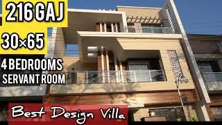 216 sq.yards 30×65 Double Story | Luxurious Villa | 4 bhk + Servant Room