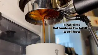 First Bottomless Portafilter Pull on Gaggia Classic Pro Evo