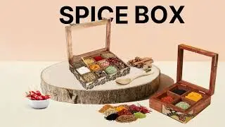 Buy Indian Wooden Masala Dabba / Spice Box Online UK