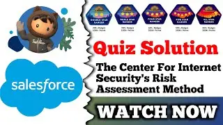 The Center for Internet Security's Risk Assessment Method | Salesforce Trailhead | Quiz Solution