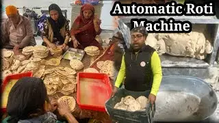 Automatic Roti Making Machine in Gurudwara | Indian Street Food 