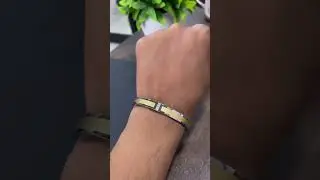 Gold and Silver Fusion with Three Diamonds Stainless Steel Bracelet for Men