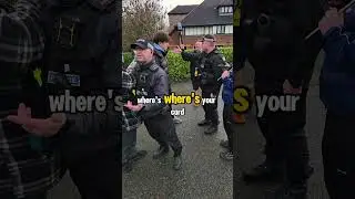 Протест в Лонг-Итоне 🚨👮 Мужчина просит полицейского показать удостоверение личности, говоря: &laquo;Вы ...