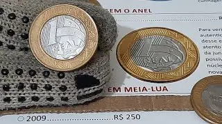 SORTUDO VOC&Ecirc; TEM ESSA MOEDA? 1 REAL ANO 2009 COM N&Uacute;CLEO CORTADO OLHA O SUPER VALOR $ 250 A 300 REAIS