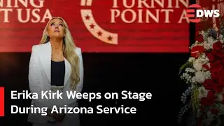 HEARTBREAKING MOMENT: Erika Kirk Breaks Down in Tears at Charlie Kirk Memorial | AC1G