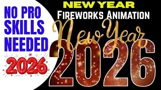 How To Create Animation New Year 2026 Firework Hack In CANVA, Animated New Year 2026 Fireworks Trick