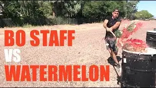 BO STAFF vs WATERMELON | FRUIT NINJA in Real Life