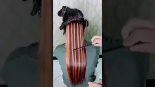 How  to ￼Copper brown highlights  tutorial by SS salon 💇&zwj;♀️ #highlights #youtubeshorts #shorts