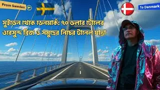 সুইডেন থেকে ডেনমার্ক: ৭০ ডলার টোলের ওরেসুন্দ ব্রিজ ও সমুদ্রের নিচের টানেল যাত্রা! 🇸🇪➔🇩🇰