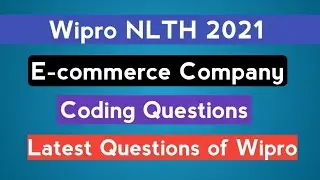Wipro 2021 | E- Commerce | Coding Question | Latest Problem | The Coding Bytes