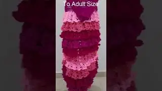 Comment if you want a Tutorial. From Doll Size To Adult Size. #crochetdress #craftidise #dress #doll