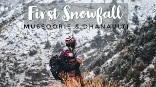 Mussoorie & Dhanaulti  snowfall 2022 | Drone shots and live snowfall😍 ❄