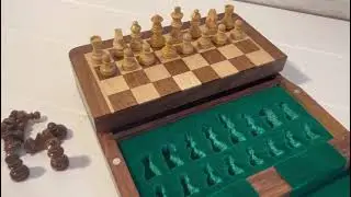 Handcrafted Chess Set 10&rdquo; X 10&rdquo; Board with Magnetic Pieces |