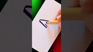 #how to draw A in double writing|Capital A in double writing #creativetutorial #englishcalligraphy