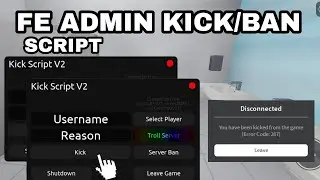 [ OP ] Roblox Admin Kick Ban Script V2 |Hydrogen,Fluxus,Delta,Arceus x Mobile
