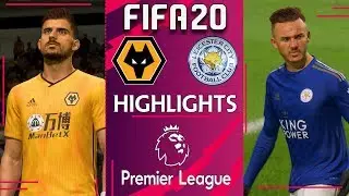 Wolves vs Leicester City | FIFA 20 PREMIER LEAGUE 2019/20 | Gameweek 26 Highlights