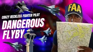 Fighter Pilot Flyby Almost Destroys Control Tower Dangerous Crosswind Landing MUST WATCH!!!