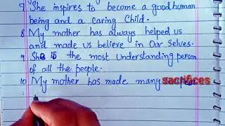 10 lines on my role model in English | essay on my role model | my mother my role model