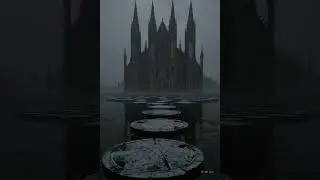 Cathedral in the Swamp ⛪🌑 | Dark Fantasy AI Scene #Shorts