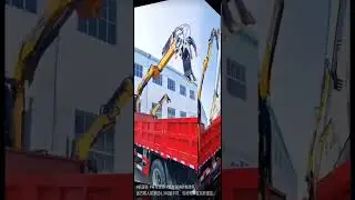 Powerful Grab Truck for loading and unloading of Wood Logs, Bamboo & Industrial Materials #grablorry