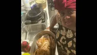 Me continuing cook my thanksgiving dinner