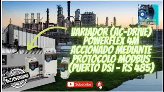 VARIADOR (AC DRIVE) POWERFLEX 4M ACCIONADO EN PROTOCOLO MODBUS (DSI- port   RS 485)
