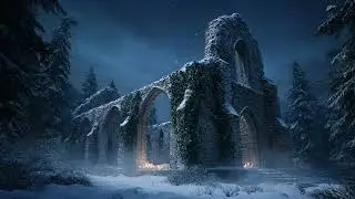 Enchanted Winter Ruins 🕯️ Medieval Christmas Music for Sleep & Peaceful Healing (1 Hour)