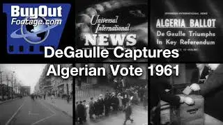 French and Algerians Vote De Gaulle Plan for Algerian Crisis 1961