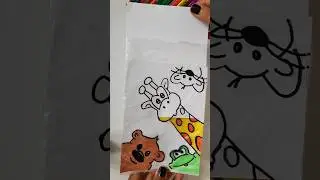 magical animals👀🦒🐁✨#shorts#youtubeshorts #creative#magic#animals #handmade#art #tiktok#drawing#diy