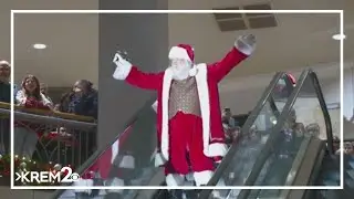 Santa Claus made his big return to River Park Square on Saturday