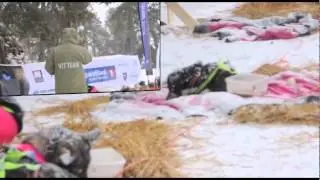 ADA GRILLI INTERVIEWS SIGRID EKRAN, 1ST AT THE FINNMARKSLOPET 2014, ALTA, NORWAY