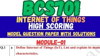 VTU BCS701 IoT MQP Q1(a) | IoT Definition & Characteristics | 2022 Scheme