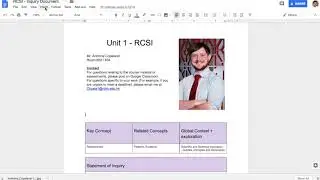 Creating an Inquiry Document