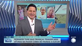Caso crianças desaparecidas: Morador alertam sobre sucuri e temem ter sido pegas