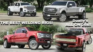 THREE BADASS WELDING RIGS! 2018 F350 DUALLY ON 26S + 2016 DENALI ON 24S!