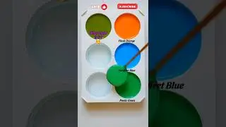 Color Fusion 🎨 Flush Orange + Starfleet Blue + Poetic Green ✨ #colors #tiktok #cartoon
