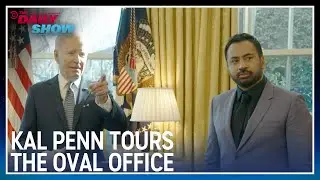 Президент Байден проводит экскурсию по Овальному кабинету Кэла Пенна | The Daily Show