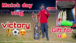 Match day vlog ⚽️ | giveaway for one player | #indan #football | all open tournament ghudani kalan⚽️